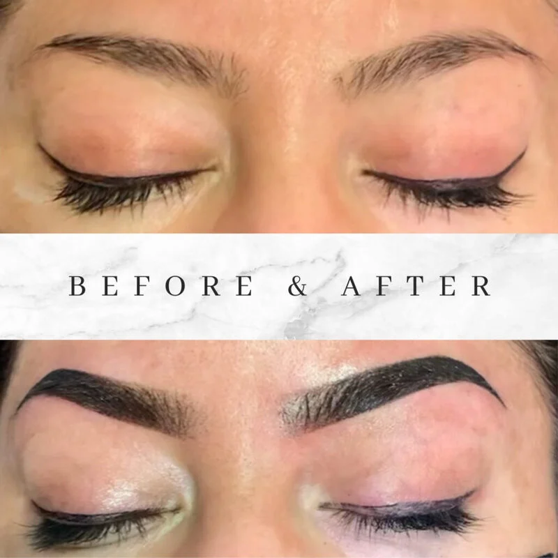 Ombre Powder Brows Before and After